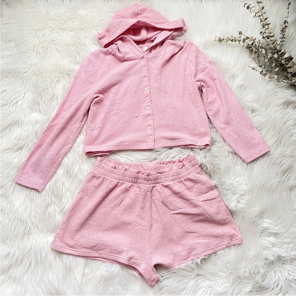 Love Shack Fancy Terry Shorts and Hoodie set (Small Top, Medium Bottom) - Picture 7 of 10